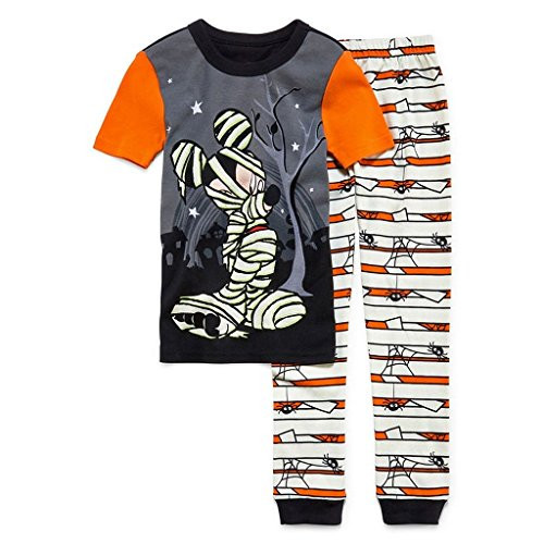 Disney Mickey Mouse Glow-in-The-Dark Halloween Pajama Set, Size 3 | Little Dreamers Pajamas
