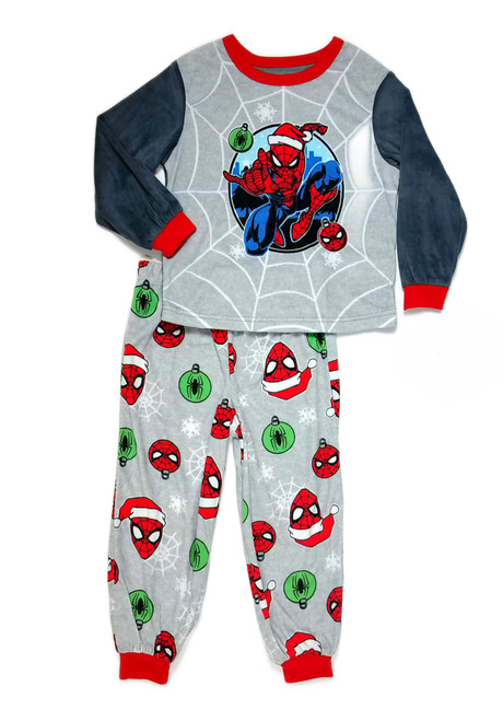 Spider-Man Super Hero Spidey SantaToddler Boy's Fleece Christmas Pajama Set | Little Dreamers Pajamas