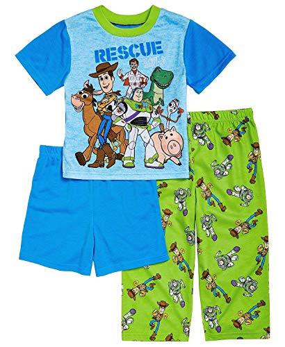 Toy Story Toddler Boy's Rescue Squad 3-Piece Buzz, Woody,and Forky Pajama Set | Little Dreamers Pajamas