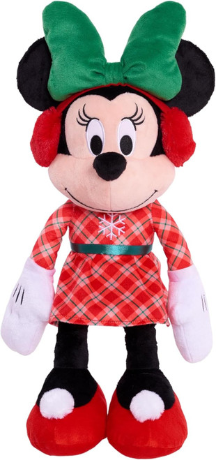 Disney Holiday Christmas Plush Minnie Mouse with Earmuffs, Just Play, 19" | Little Dreamers Pajamas
