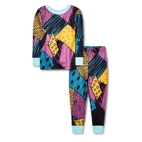 Nightmare Before Christmas Girl's Sally Patchwork Soft Pajama Set, Size 10 | Little Dreamers Pajamas