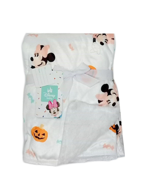 Disney Baby Minnie Mouse Halloween Print Soft Minky Fleece and Sherpa Blanket | Little Dreamers Pajamas