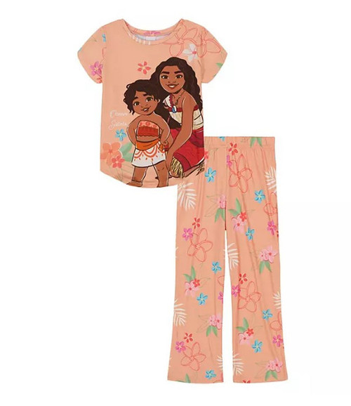 Disney Princess Moana and Simea Ocean Sisters Girl's Short-Sleeved Pajama Set | Little Dreamers Pajamas