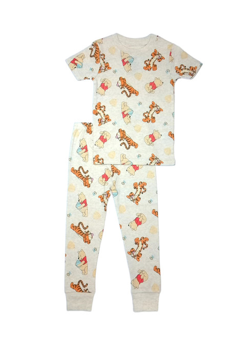 Winnie the Pooh and Tigger Toddler Kids Character Print Cotton Pajama Set | Little Dreamers Pajamas