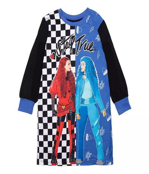 Descendants Girl's Character Red and Chloe 'Stay True' Soft Nightgown, Gown | Little Dreamers Pajamas