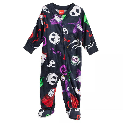 Nightmare Before Christmas Baby Fleece Character Print Footed Pajama Sleeper | Little Dreamers Pajamas