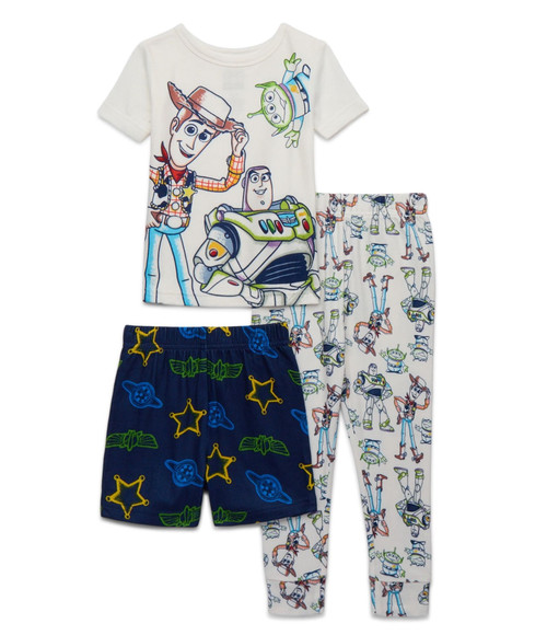 Toy Story Toddler Boy's Woody, Buzz, LGM 3-Piece Soft Character Pajama Set | Little Dreamers Pajamas
