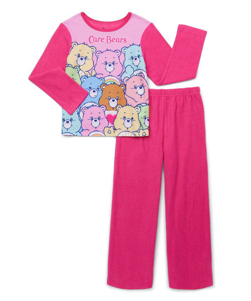 Care Bears Girl's Pink Multi-Character Soft Flannel Pajama Set | Little Dreamers Pajamas