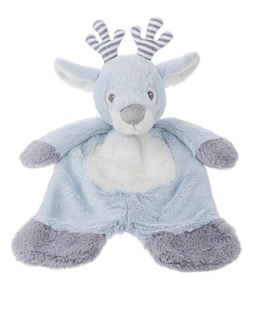 Ganz Baby Flat-A-Pat Blue Reindeer Blanket Holiday Stuffed Animal