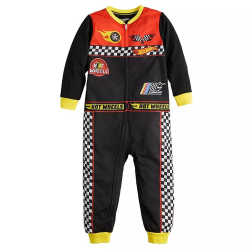 Hot Wheels Car Racing Toddler Boy's One-Piece Footless Pajama Sleeper