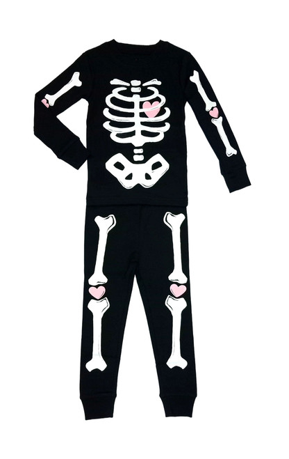 Carter's Toddler Girl's Halloween Skeleton Glow-In-The-Dark Costume Pajama Set