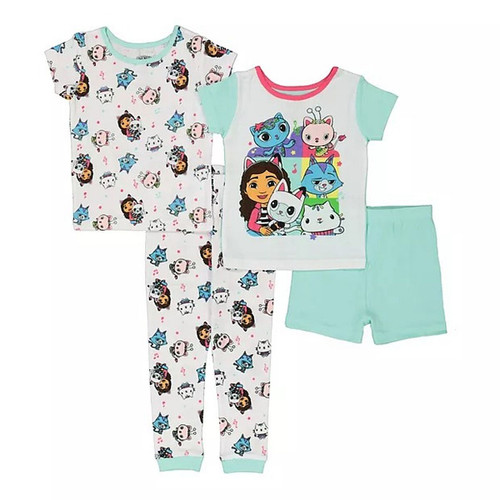 Gabby's Dollhouse Toddler Girl's 4-Piece Character Pajama Set, Size 2T