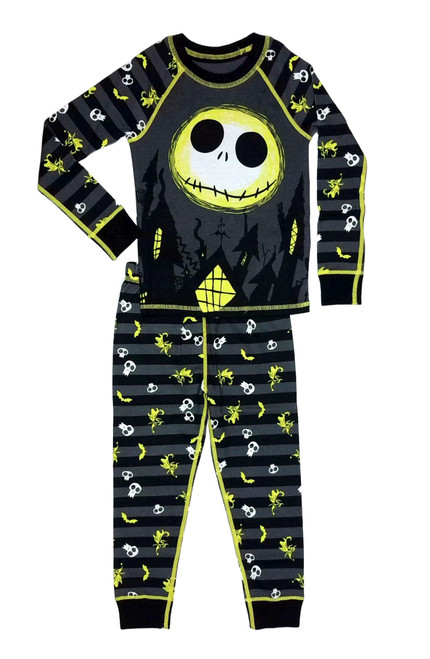 NBC Jack Skellington, Zero, Bats and Skulls Halloween Character Pajama Set