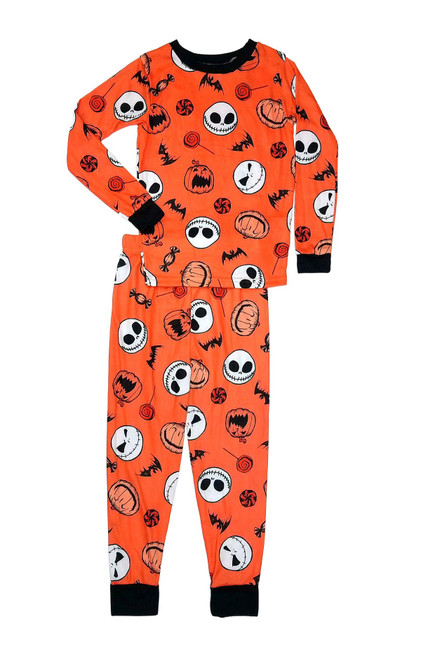 Nightmare Before Christmas Jack Skellington Halloween Print Kids Soft Pajama Set