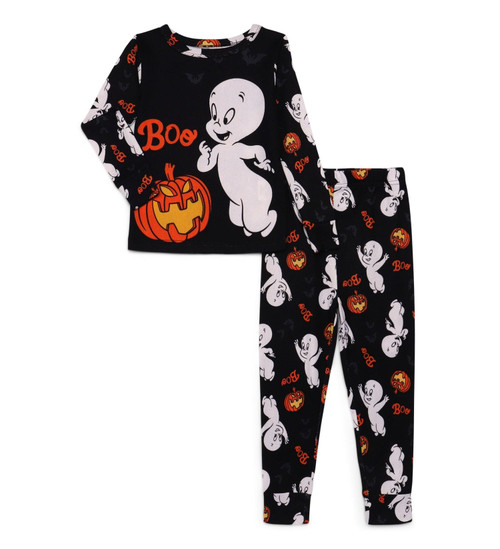 Casper The Friendly Ghost and Jack-O-Lantern Toddler Kids Halloween Pajama Set