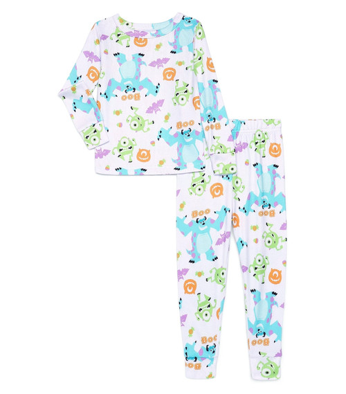 Monsters Inc. Sully and Mike Wazowski Toddler Kids Print Halloween Pajama Set | Little Dreamers Pajamas