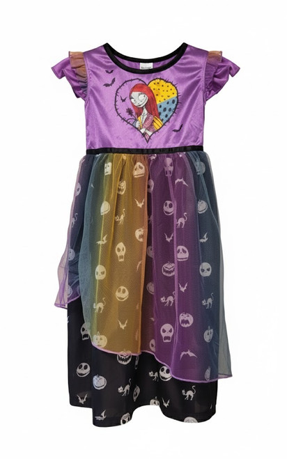 Nightmare Before Christmas Toddler Girl's Sally Halloween Nightgown, Size 3T Nightmare Before Christmas Toddler Girl's Sally Halloween Nightgown, Size 3T