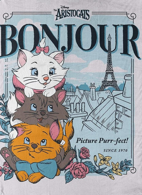 Disney The Aristocats Super Plush and Soft Character Throw, 46" X 60" Disney The Aristocats Super Plush and Soft Character Throw, 46" X 60"