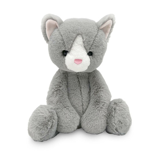 World's Softest Lushee Karing Kitten Large Soft Plush 16" Gray and White Cat