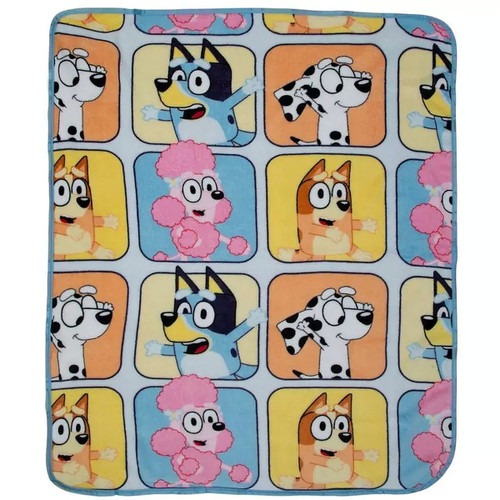Bluey, Bingo and Friends Lightweight Soft Fleece Travel Blanket, 40" X 50" | Little Dreamers Pajamas