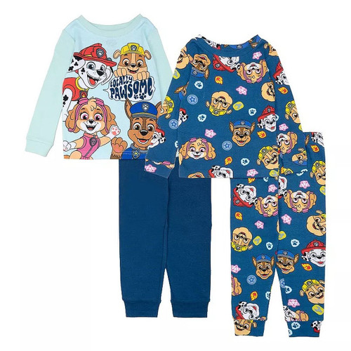 Paw Patrol Toddler Boy's Totally Pawsome 4-Piece Character Pajama Set | Little Dreamers Pajamas