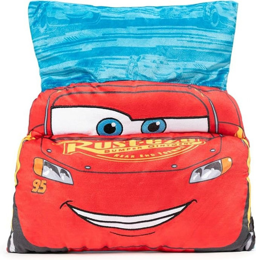 Disney Cars Lightning McQueen 3D Character Plush Snuggle Pillow, 11" X 15" | Little Dreamers Pajamas