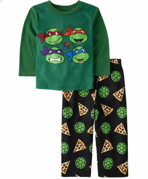 Teenage Mutant Ninja Turtle Toddler Boy's 3/4 Sleeve Character Pajama Set