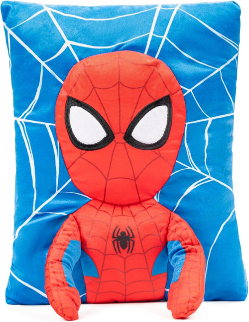Marvel Spider-Man Superhero Soft Velboa Character 3D Snuggle Pillow, 11" X 15" | Little Dreamers Pajamas