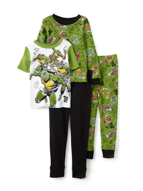 Teenage Mutant Ninja Turtles Toddler Boy's Heroes 4-Piece Character Pajama Set | Little Dreamers Pajamas