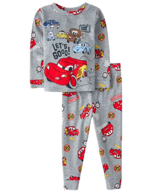 Disney Cars Lightning McQueen and Characters Toddler Boy's Cotton Pajama Set | Little Dreamers Pajamas