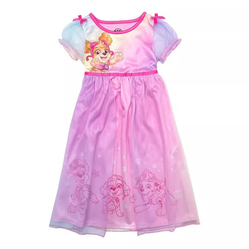 Paw Patrol Toddler Girl's Skye Satinet and Tulle Character Nightgown, Gown | Little Dreamers Pajamas
