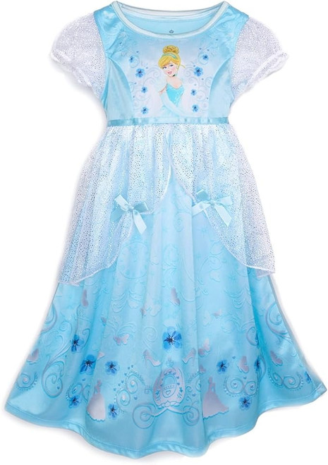 Cinderella Princess Toddler Girl's Fancy Costume Silky Tulle Nightgown | Little Dreamers Pajamas