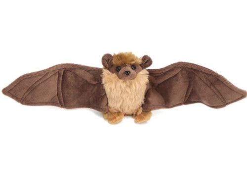 Wild Republic Mini Cuddlekins 5" Plush Brown Bat, Stuffed Animal, 17" Wingspan
