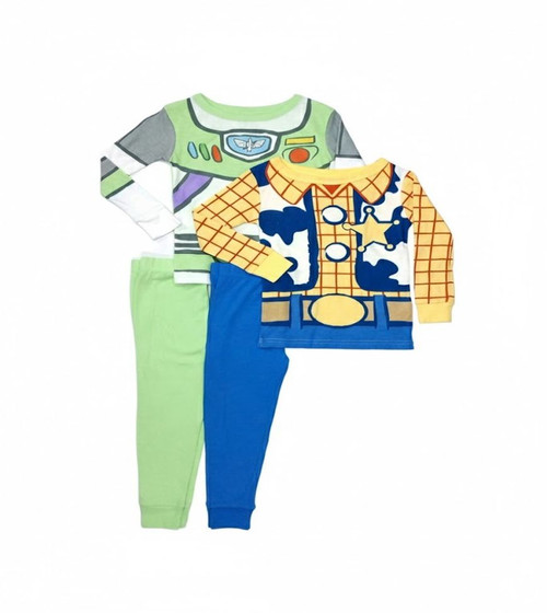 Toy Story Baby Boy's Buzz Lightyear and Woody 4-Piece Pajama Set, Size 18 Months