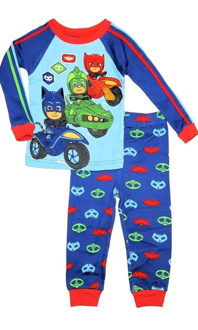 PJ Masks Toddler Boy's Character Long-Sleeved Cotton Pajama Set, Size 3T