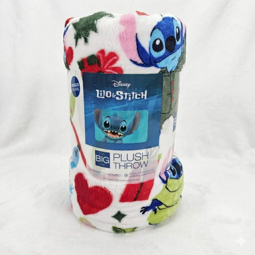 Disney The Big One Stitch Christmas Lights Soft Throw Blanket 5' x 6' ft