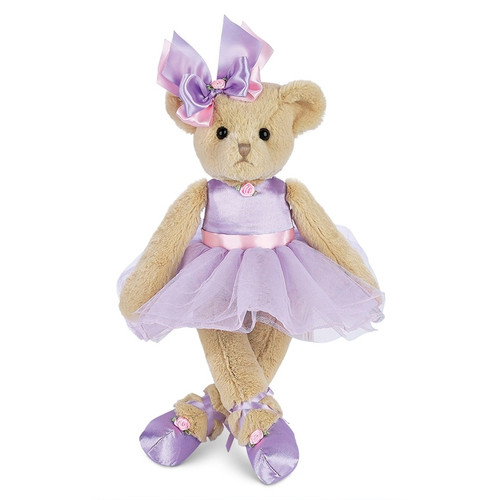 Tootsie 15" Plush Ballerina Teddy Bear in Lavender Tutu, Bearington Collection