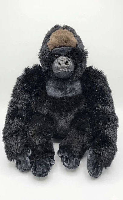 Wild Republic Artist-Eco Collection Sitting Silverback Gorilla, 15" Plush Toy