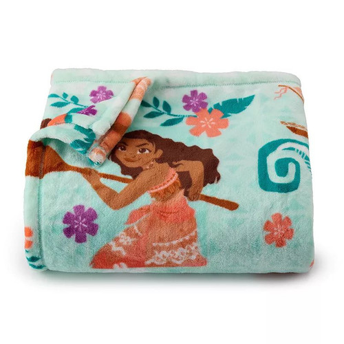 Disney Moana Ocean Princess Girl's Oversized Fleece Print Blanket 60" X 72"