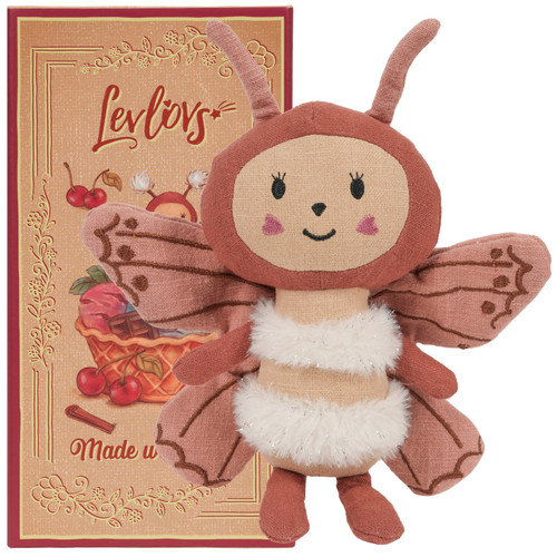 Levlovs Butterfly Plush Lila in Illustrated Collectible Keepsake Gift Box