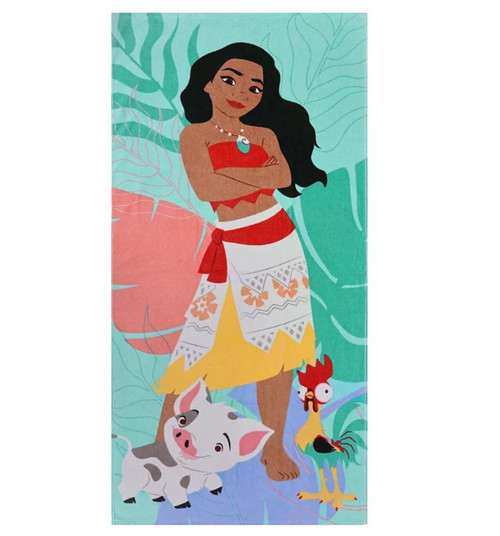 Disney Moana, Heihei and Pua Character Cotton Beach, Bath Towel
