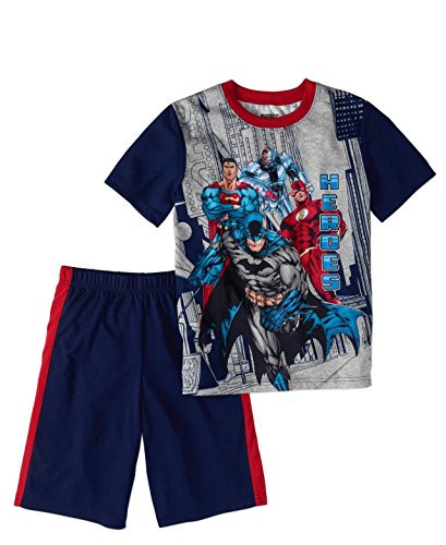 Justice League Boy's Heroes and Villains Pajama Shorts Set | Little Dreamers Pajamas