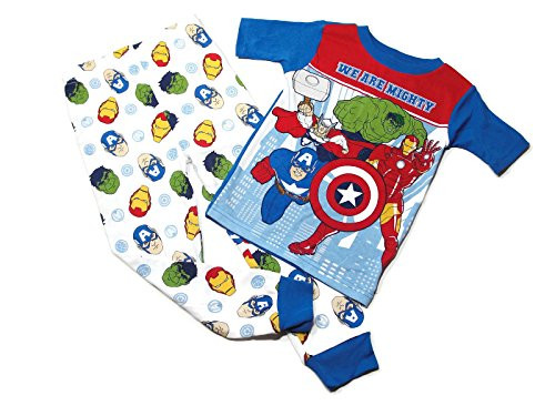 Marvel Avengers We are Mighty Boy's Cotton Pajama Set, Hulk, Thor, Ironman | Little Dreamers Pajamas