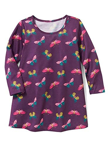Toddler Girl's Purple Butterfly Print Sleep Dress, Nightgown, Size 3T | Little Dreamers Pajamas