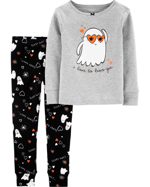 Carter's Toddler Girl's Love To Boo-Gie Ghost Halloween Pajama Set | Little Dreamers Pajamas