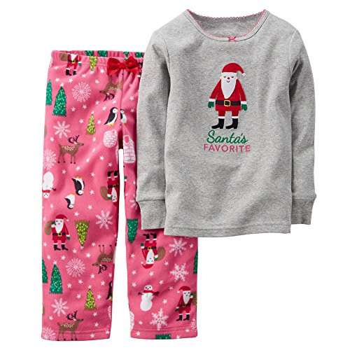 Carter's 2 Piece Pj Christmas Pajama Set, Santa's Favorite, Size 2T | Little Dreamers Pajamas