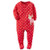 Toddler Girl's Christmas Dot Reindeer Fleece Footed Pajama Sleeper | Little Dreamers Pajamas