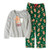Girl's BFF Milk and Gingerbread Man Cookie Holiday Pajama Set, Size 6/6X