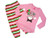 Girl's I Love Santa Pink Striped Christmas Pajama Set, Size 4/5