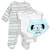 Baby Boy's Puppy Dog 3-Piece Pajama, One-Piece and Bib Set 0-3 Months